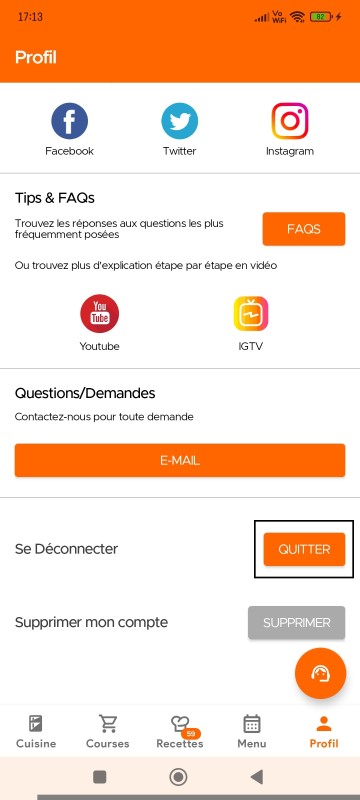 Kitchenpal Settings & Account FAQs - KitchenPal (iCuisto) - Pantry & Shopping App